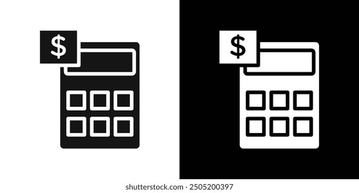 Accounting Calculator icon logo set vector