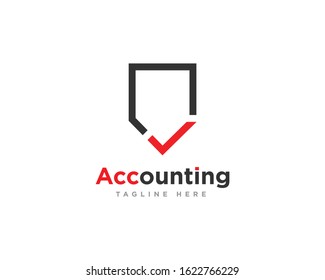 Accounting Check Logo Design Vector