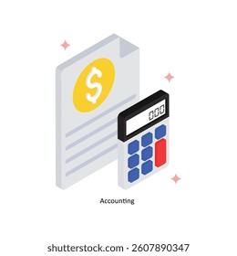 Accounting  Concept isometric Style Illustrations. Eps 10 File
