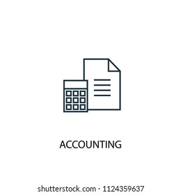Accounting concept line icon. Simple element illustration. Accounting concept outline symbol design from Accounting set. Can be used for web and mobile UI/UX