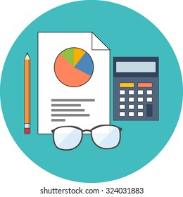Accounting concept. Vector flat design