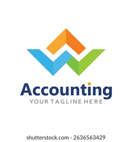Accounting Consultant Logo Featuring Gear and Chart Elements