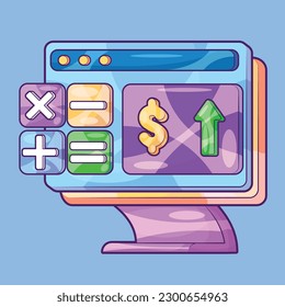 Accounting Dashboard Screen Concept Vector