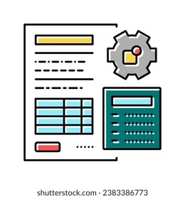 accounting erp finance occupation color icon vector. accounting erp finance occupation sign. isolated symbol illustration