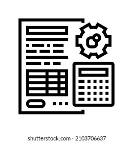 accounting erp finance occupation line icon vector. accounting erp finance occupation sign. isolated contour symbol black illustration