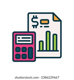 accounting filled color icon. vector icon for your website, mobile, presentation, and logo design.