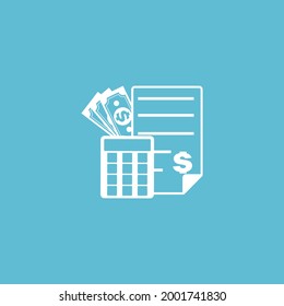Accounting and finance calculation icon. Finance and account symbol. Vector icon