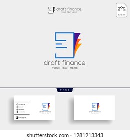 accounting, finance creative logo template vector isolated with business card design - vector