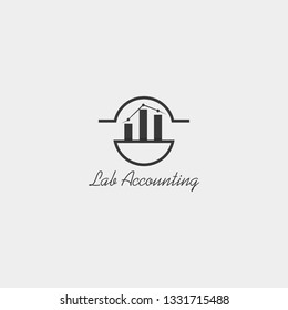 accounting, finance creative logo template vector isolated