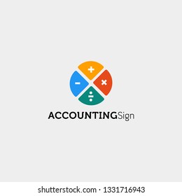 accounting, finance creative logo template vector isolated
