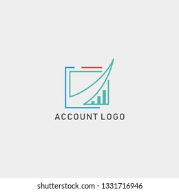 accounting, finance creative logo template vector isolated