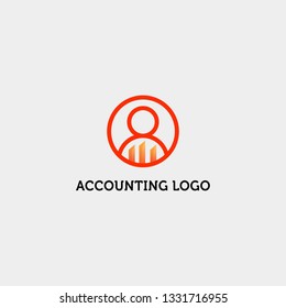 accounting, finance creative logo template vector isolated