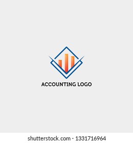 accounting, finance creative logo template vector isolated