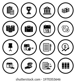 accounting and finance icon set vector sign symbol
