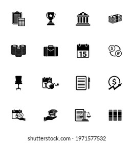 accounting and finance icon set vector sign symbol