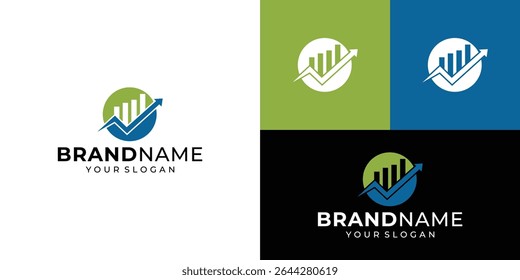 Design de ilustração do modelo de logotipo de vetor do ícone de contabilidade e finanças