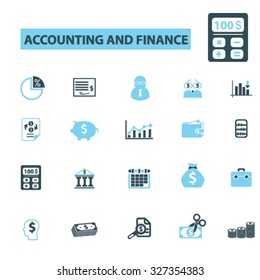 accounting, finance icons