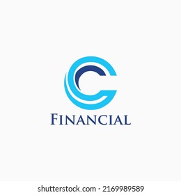 Accounting or finance logo design vector simple style