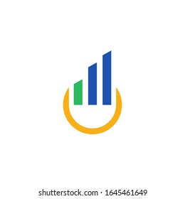 Diseño de iconos vectoriales de plantillas de logotipo de contabilidad y finanzas