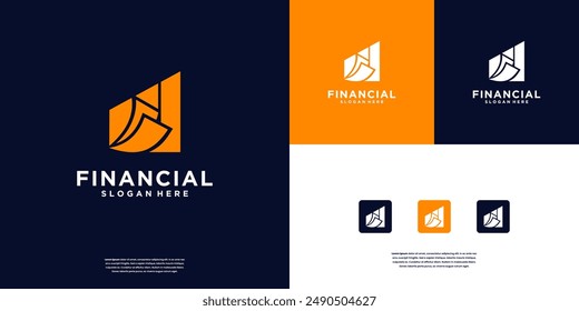 accounting and financial logo design template