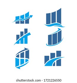 Accounting financial logo design vector template