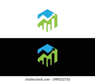 Concepto de diseño de vectores de logotipo contable y financiero