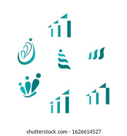 Accounting, financial, sales, media and business  logo design template vector icon