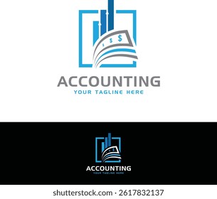 Accounting and Financial Services Logo. Growth Chart Logo
