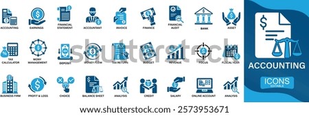 Accounting financial statement, accountant, financial audit, invoice, tax calculator, business firm, tax return, You can easily change the color