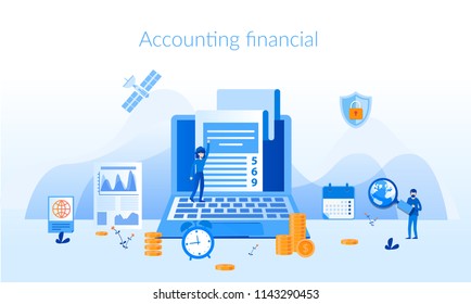 Accounting Financialanalysis Market Research Concept Web Stock Vector 