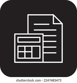 ACCOUNTING Fintech startup icons with black filled line style