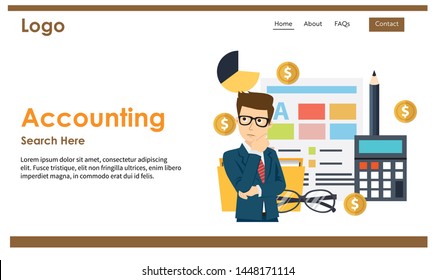 Accounting Flat Design This set can be used in graphic designing, web design, flyers, banner, advertisement  and other related projects, hold this pack. - Vector - Vector