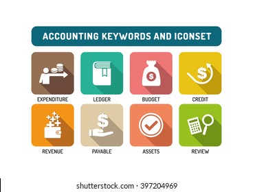 Accounting Flat Icon Set