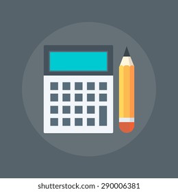 Accounting flat style, colorful, vector icon for info graphics, websites, mobile and print media.