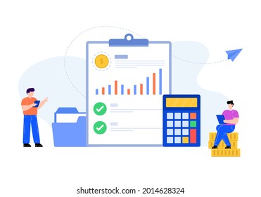 Accounting flat vector, download premium illustration 