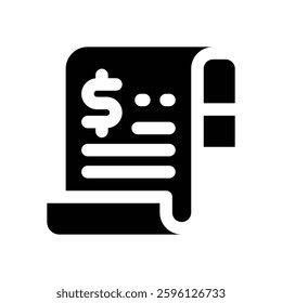 accounting glyph icon. Strong and solid vector icon for websites, mobile interfaces, presentations, and visual branding. High quality and easy to edit.