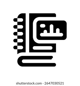 accounting glyph icon. Strong and solid vector icon for websites, mobile interfaces, presentations, and visual branding. High quality and easy to edit.