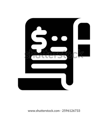 accounting glyph icon. Strong and solid vector icon for websites, mobile interfaces, presentations, and visual branding. High quality and easy to edit.