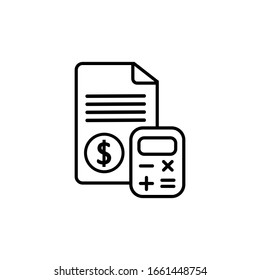 Icono de contabilidad, icono de cálculo de cuentas