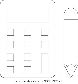 cálculo y cálculo del icono de contabilidad