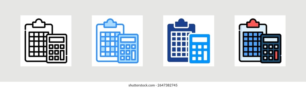 Accounting Icon Collection Set Multiple Style