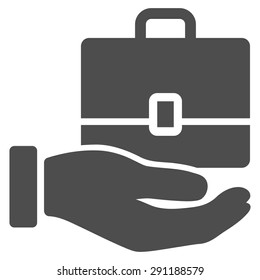 Accounting icon from Commerce Set. Vector style: flat symbol, gray color, rounded angles, white background.
