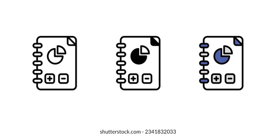 Accounting icon design with white background stock illustration