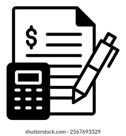 Accounting Icon Element For Design
