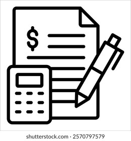 Accounting Icon Element For Design