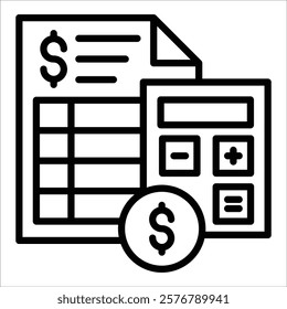 Accounting Icon Element For Design