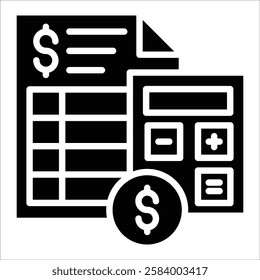 Accounting Icon Element For Design