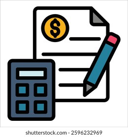 Accounting Icon Element For Design
