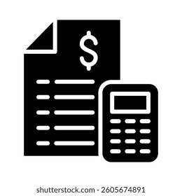Accounting Icon Element for Design
