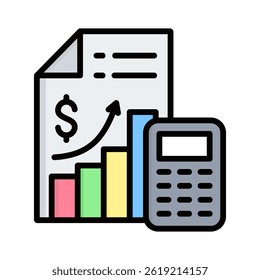 Elemento de icono de contabilidad para el diseño